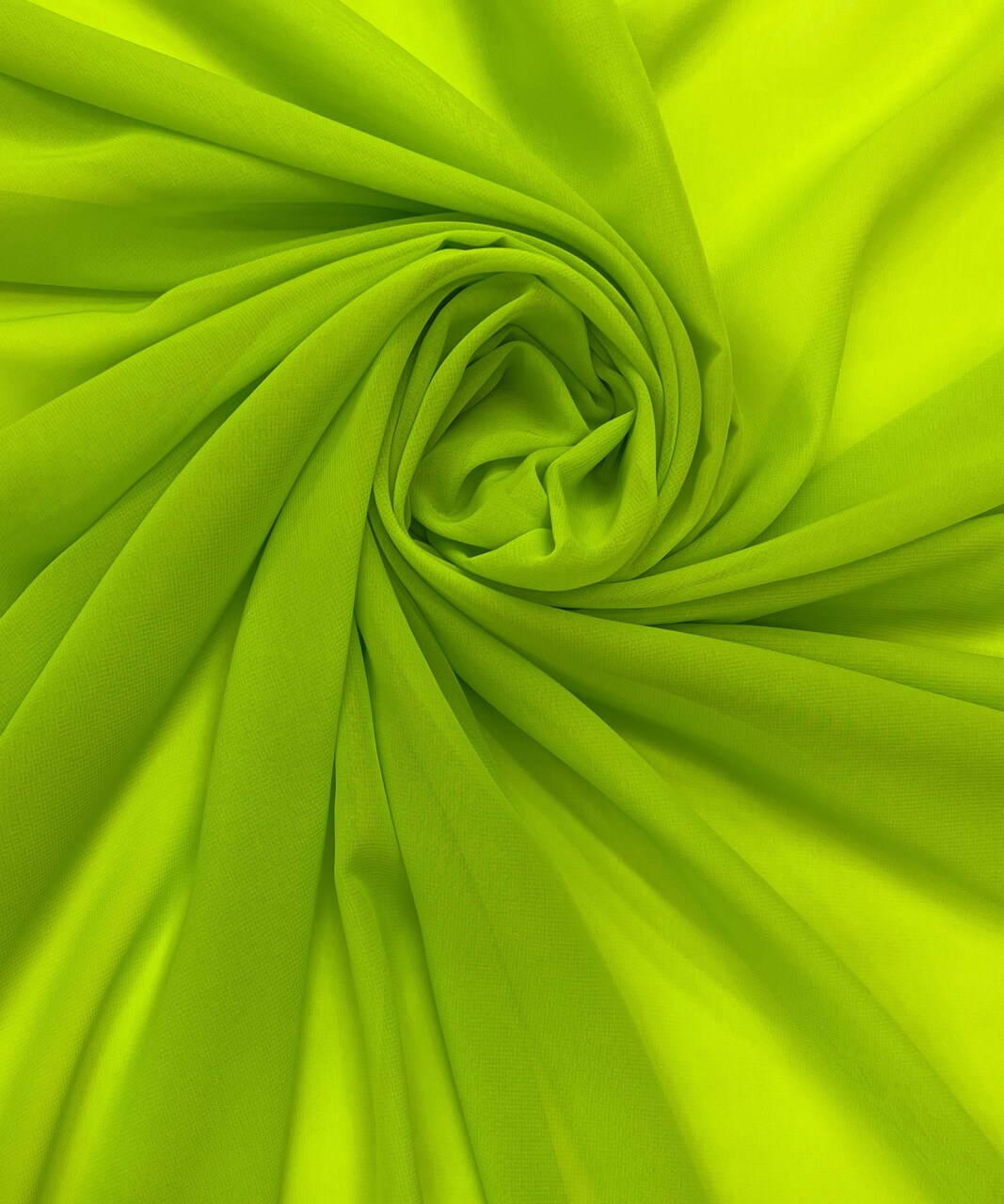 Lime Green Matte Chiffon Fabric by the Yard, 58" Wide Lightweight Sheer Draping Fabric for Chuppah, Wedding Arch, Table Runner